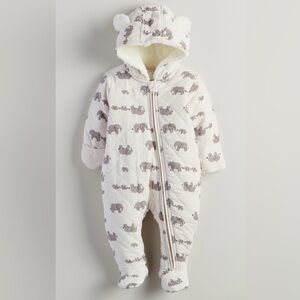 Nordstrom White and Gray Elephant Bunting